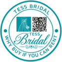tess bridal circular rental badge
